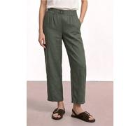 Stoffhose CECIL, Damen, Gr. 42, Länge 26, bound grün, Stoff, 100% Leinen, unifarben, loose fit 7/8-Länge, Hosen Stoffhose, mit Wide Legs (96661554-42) bound grün