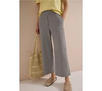 Cecil Damen 7/8 Wide Leg Hose in Seersucker-Qualität in Braun, Gr: L