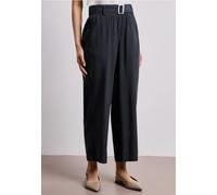 Stoffhose STREET ONE, Damen, Gr. 32, Länge 26, pine grove grün, Stoff, 100% Viskose, unifarben, comfort fit 7/8-Länge, Hosen Stoffhose, mit Gürtel (91677814-32) pine grove grün