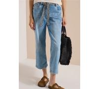 7/8 Wide Leg Jeans mit Gürtel