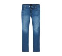 7 for all mankind Jeans Herren Straight Fit Baumwolle-Leinen blau, 32/34