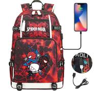 (7) Spiderman USB Teenager Schultaschen Frauen Männer - Trendy Laptop Reise Rucksäcke für Studenten