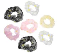 7 Stück Haargummis mit Blumenmuster aus Mesh für Damen
