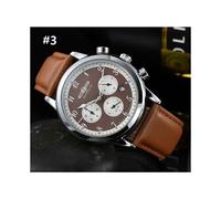 (7086M-3) Neue Zeppelin Herrenuhren Sport Business Quarz Armbanduhr Mann Luxus Schwarzes Lederarmband