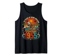 71st Birthday Retro Sloth Tropical Vintage 1955 71 Years Old Tank Top