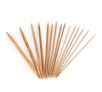 75-teilige Bambus-Stricknadeln für Anfänger Mooth Double Pointed Set 15 Größen von 2 mm bis 10 mm Strickwerkzeug für Pulloverschals