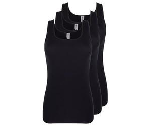 772 Pompadour "Passion" Achselhemd Makobaumwolle Gr 38-50 im 3er Pack (38, 1 schwarz)