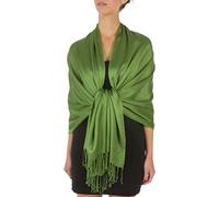 78" x 28" Eco-Friendly Bamboo Rayon Soft Solid Pashmina Schal/Stola - Olive Green