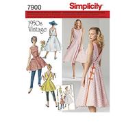 7900 Damen Vintagekleid 50er Jahre, Simplicity, R5 (40 - 48)