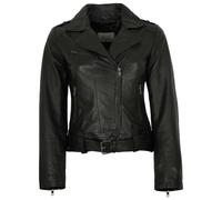 7eleven - Damen Lederjacke Bikerjacke Lammnappa schwarz : 42