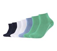 7er Pack camano Soft Bio-Baumwoll Quarter Socken 6610 - spring bud 43-46
