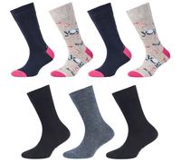 7er Pack camano Soft Originals Bio-Baumwolle Crew Socken Kinder 5801 - blue 27-30