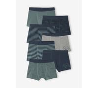 7er-Pack e Boxershorts mit Bären aus Bio-Baumwolle, Jungen grün Gr. 152 von Vertbaudet