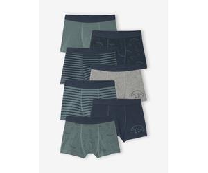 7er-Pack e Boxershorts mit Bären aus Bio-Baumwolle, Jungen grün Gr. 152 von Vertbaudet
