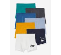 7er-Pack Jungen Boxershorts, Dinosaurier weiß Gr. 98/104 von vertbaudet