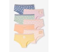 7er-Pack Mädchen Shortys mit Bio-Baumwolle rosa Gr. 158 von vertbaudet
