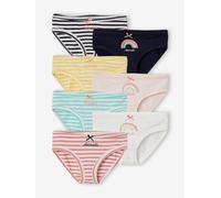7er-Pack Mädchen Slips mehrfarbig gestreift/regenboge Gr. 146/152 von Vertbaudet