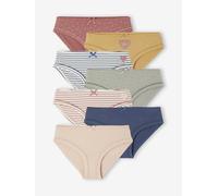 7er-Pack Mädchen Slips mit Herzen, Bio-Baumwolle rosa Gr. 98/104 von vertbaudet