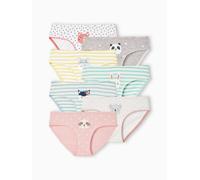 7er-Pack Mädchen Slips mit Tiermotiven weiß Gr. 116 von Vertbaudet