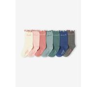 7er-Pack Mädchen Socken Wochentage blush Gr. 31/34 von vertbaudet