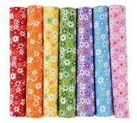 7er Set Baumwollstoff 50x50cm - Stoffe zum Nähen Meterware, Patchwork Stoffe Paket & Stoffreste - DIY Stoff zum Basteln, Quilten, Puppenkleidung & Dekoration - Verschiedene Designs aus 100% Baumwolle
