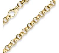 7mm Kette Collier Erbskette aus 750 Gold Gelbgold 55cm Unisex Goldkette