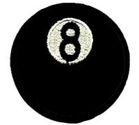 8-Ball, Officially Licensed Original Product Artwork, Iron-On/Sew-On, 4" Embroidered Patch Flicken