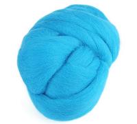 8 Farben Natürliche Wolle Roving Nadelfilz Wollfaser Spin zum Nadelfilzen Handspinnen Entdecken Sie DIY Weben Handwerk[Blau]Spinnen