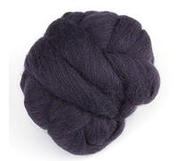 8 Farben Natürliche Wolle Roving Nadelfilz Wollfaser Spin zum Nadelfilzen Handspinnen Entdecken Sie DIY Weben Handwerk[Schwarz] Spinnen