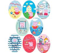 8 im Siebdruckverfahren hergestellte Kinderaufnäher zum Aufbügeln auf die Kleidung. Heißklebeanwendungen zum Reparieren und Dekorieren von Hosen, Jacken, Pullovern, Rucksäcken usw. (Peppa Pig)