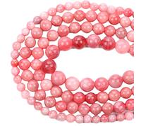 8 mm natürliche rote Angelit-Jade-Steinperlen, lose, runde Rhodochrosit-Perlen für Schmuckherstellung, DIY, Halsketten, Armbänder, attraktive Verarbeitung