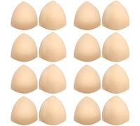 8 Paar BH-Einlagen, dreieckige BH-Körbchen, herausnehmbare Brustvergrößerer für Damen, passend für A/B-Körbchen, Sport-BHs, Bikinis, Badeanzüge (Beige)