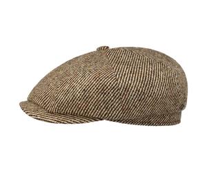 8 Panel Avondale Wool Flatcap by JJ Hats beige-braun 57 cm