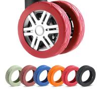 8 PCS Upgrade Silikon Gepäckradabdeckungen , luggage wheel covers , Verhindern Sie Geräusche und Verschleißfestigkeit , kofferschutzhülle für 2-2,4 "Spinnerrad ( Rot )