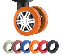 8 PCS Upgrade Silikon Gepäckradabdeckungen , luggage wheel covers , Verhindern Sie Geräusche und Verschleißfestigkeit , kofferschutzhülle für 2-2,4 "Spinnerrad ( Orangefarbene Farbe )