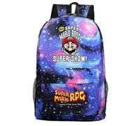 (8) Schultasche mit Super Mario-Aufdruck für Grund- und Sekundarschüler - Unisex-Freizeitrucksack