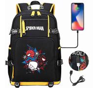 (8) Spiderman USB Teenager Schultaschen Frauen Männer - Trendy Laptop Reise Rucksäcke für Studenten