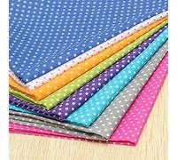 8 Stück Baumwollstoff Stoffpakete Patchwork Stoffe Baumwolle Stoffreste Tupfen Bunt 50x50cm