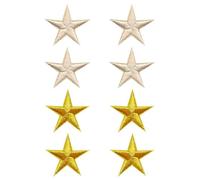 8 Stück Fünfzackige Stern-Aufnäher, Stern-Stickerei-Aufnäher, Aufbügelflicken, Diy-Stern-Stoffflicken, Aufbügelapplikationen, Aufnäher-Stickstempel