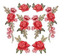 8 Stück Gestickte Flicken Blumen Aufnäher Patches Rose Flicken für Jeans, Kleidung, Mütze, Schuhe