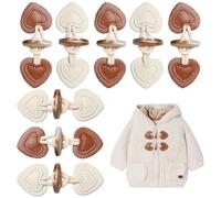 8 Stück Knebelknöpfe Knebelverschluss Knebelknöpfe Kinder Dufflecoat Verschluss Beige und Braune Lederknöpfe für Jacke Pullover Mantel Kinderkleidung Mantel Oder Andere Handgefertigte DIY -Kleidung