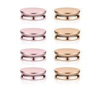 8 Stück Magnetische Hijab Nadeln, Vielseitig Einsetzbar Kein Verhaken Magnetischer Schal Clip Schal-Magnetverschluss Kopftuch-Magnete für Frauen Kleidung Muslime (Gold, Rosa)