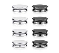 8 Stück Magnetische Hijab Nadeln, Vielseitig Einsetzbar Kein Verhaken Magnetischer Schal Clip Schal-Magnetverschluss Kopftuch-Magnete für Frauen Kleidung Muslime (Silber, Schwarz)