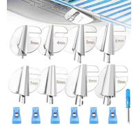 8 Stück Nähmaschinen Zubehör Rollsaum Nähfuß mit 6 Nähzubehör Klammern, Näh Rollsaumfuß Set, Universal Nähfuss für Rollsaum, Für Heimgebrauch Gewerblich (3mm-10mm)