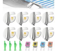 8 Stück Rollsaumfuss für Nähmaschine, Nähmaschinen Zubehör Rollsaum Nähfuß mit 8 Nähzubehör Klammern, 3-10mm Universal Nähmaschine Rollsaumfuß Set, Nähzubehör für Rollsaum für Heimgebrauch Gewerblich