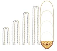 8 Stück Schulterriemen für Taschen Taschenkette 120cm, 80cm, 60cm, 40cm Gold Silber Taschenhenkel Henkel für Taschen,Metall Kette Trageriemen Kette für Tasche,Flacher Kettenriemen,DIY Geldbörse