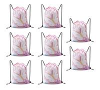 8 Stück Turnbeutel für Kinder, Rucksack mit Kordelzug für Kinder, Butterfly Kordelzug Rucksack, Verstellbar Sportrucksack, Schmetterling mitgebsel kindergeburtstag party, Sportbeutel für Mädchen