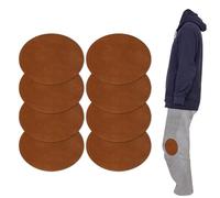 8 Stück Wildlederflecken Gross, Oval Ellbogen und Knie Patches Wildlederflecken für Pullover Selbstklebende Wildlederflecken 14x11 cm Bügeleisen für Reparatursatz Hose Jacken Pullover (Set D)