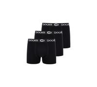 8 x ORIGINAL DOCKS Baumwolle Boxershorts Herren Unterhose Schwarz Männer Boxer