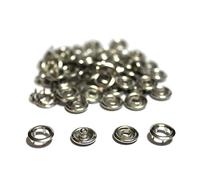 80 Stück Jersey-Druckknöpfe 8 mm Silber